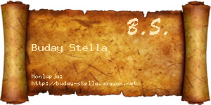 Buday Stella névjegykártya